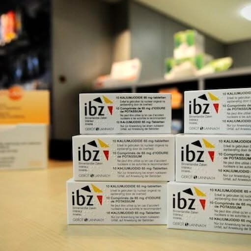 Remplacement des comprimés d'iode en Belgique